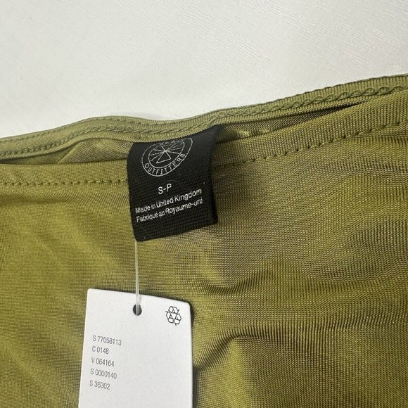 Urban Outfitters Ruched Vest Size S Green Satin Sleeveless Tank BNWT - Picture 6 of 8